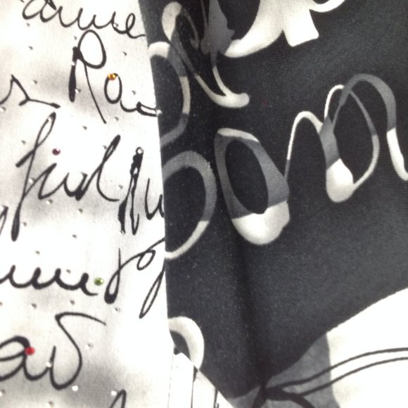 Jackets Galore Black White Embellished Zip Front Blazer Shirt Jacket M/L - Picture 6 of 10